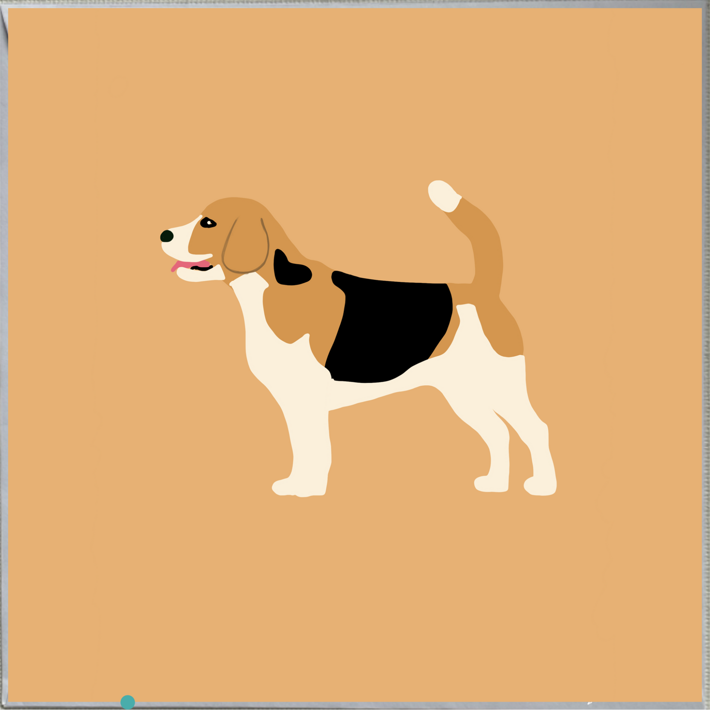 Beagle Dog Design Blank Greeting Card