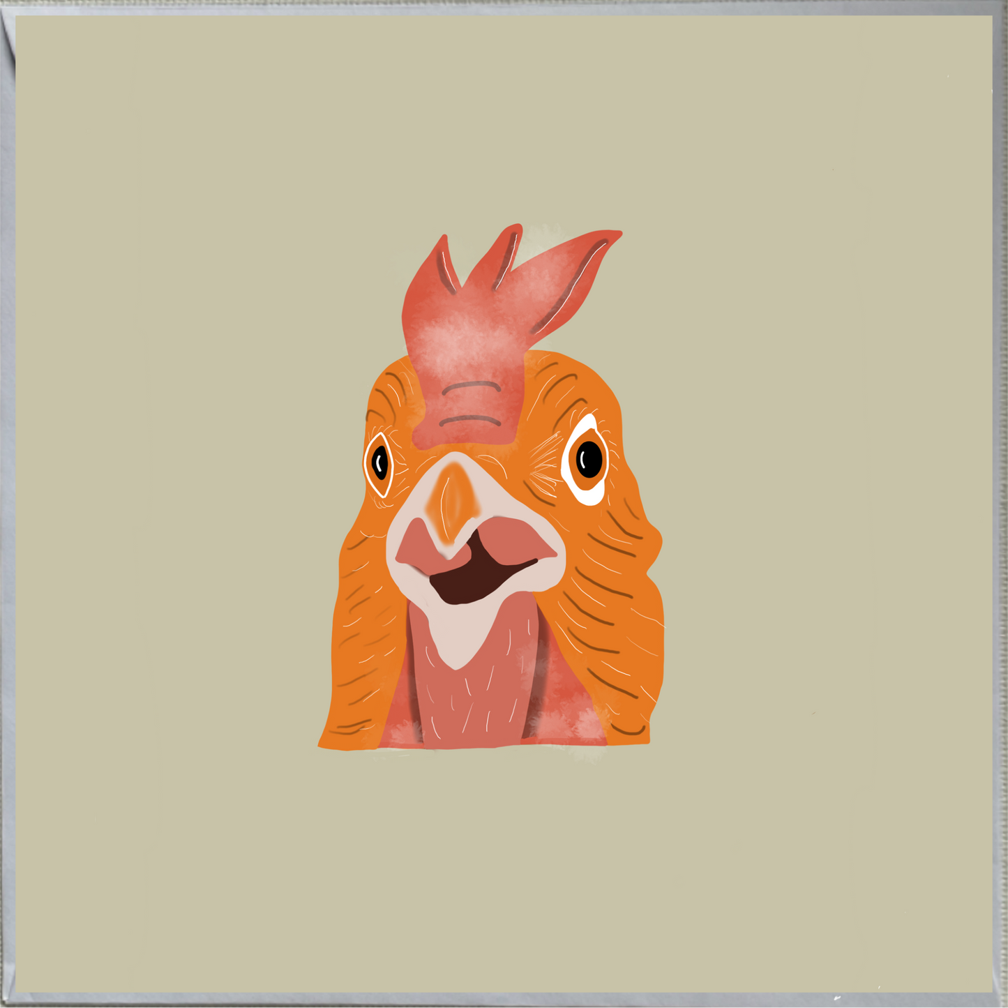 Chicken Design Blank Greeting Card