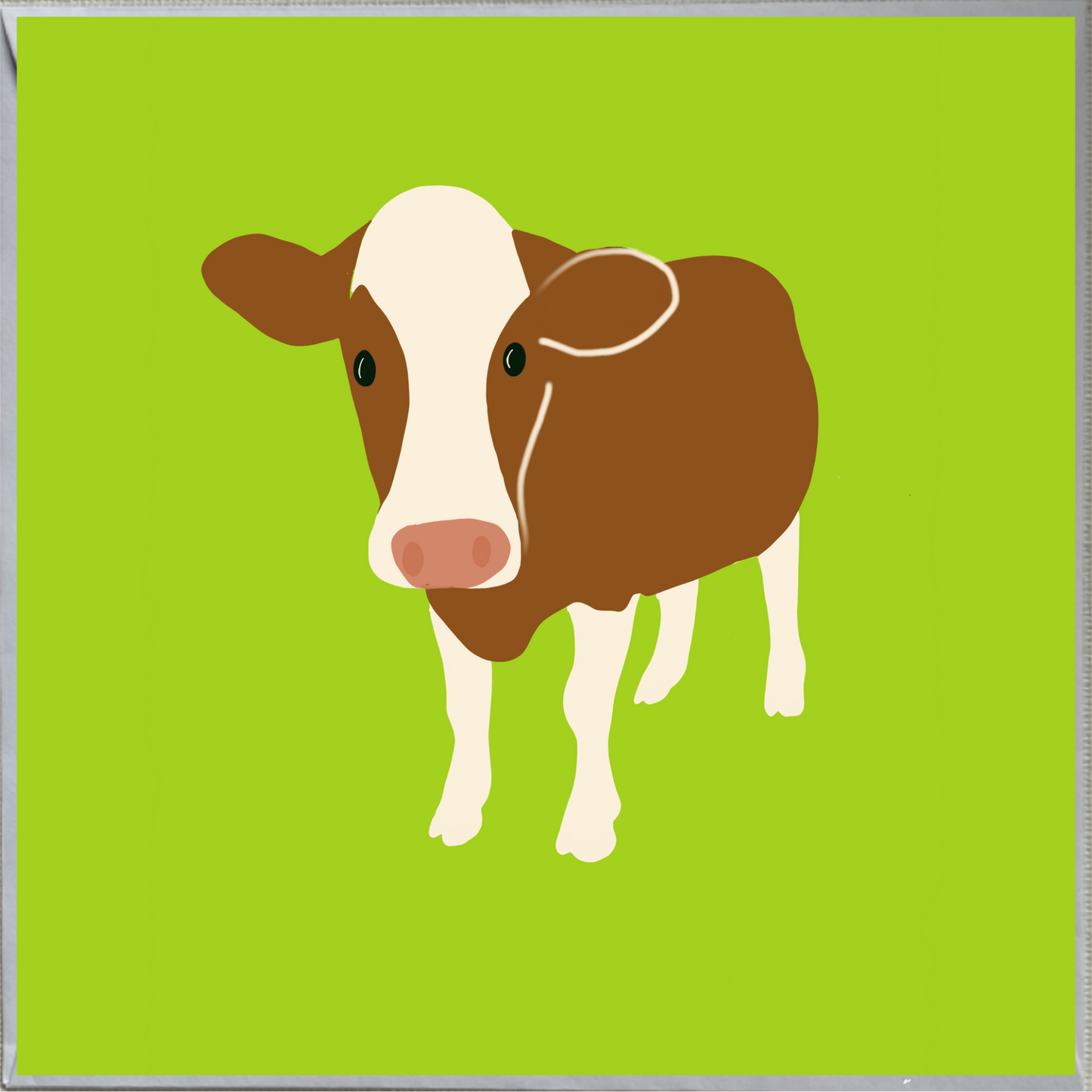 Cow Design Blank Greeting Card