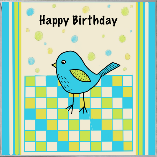 Bird Design Birthday Card