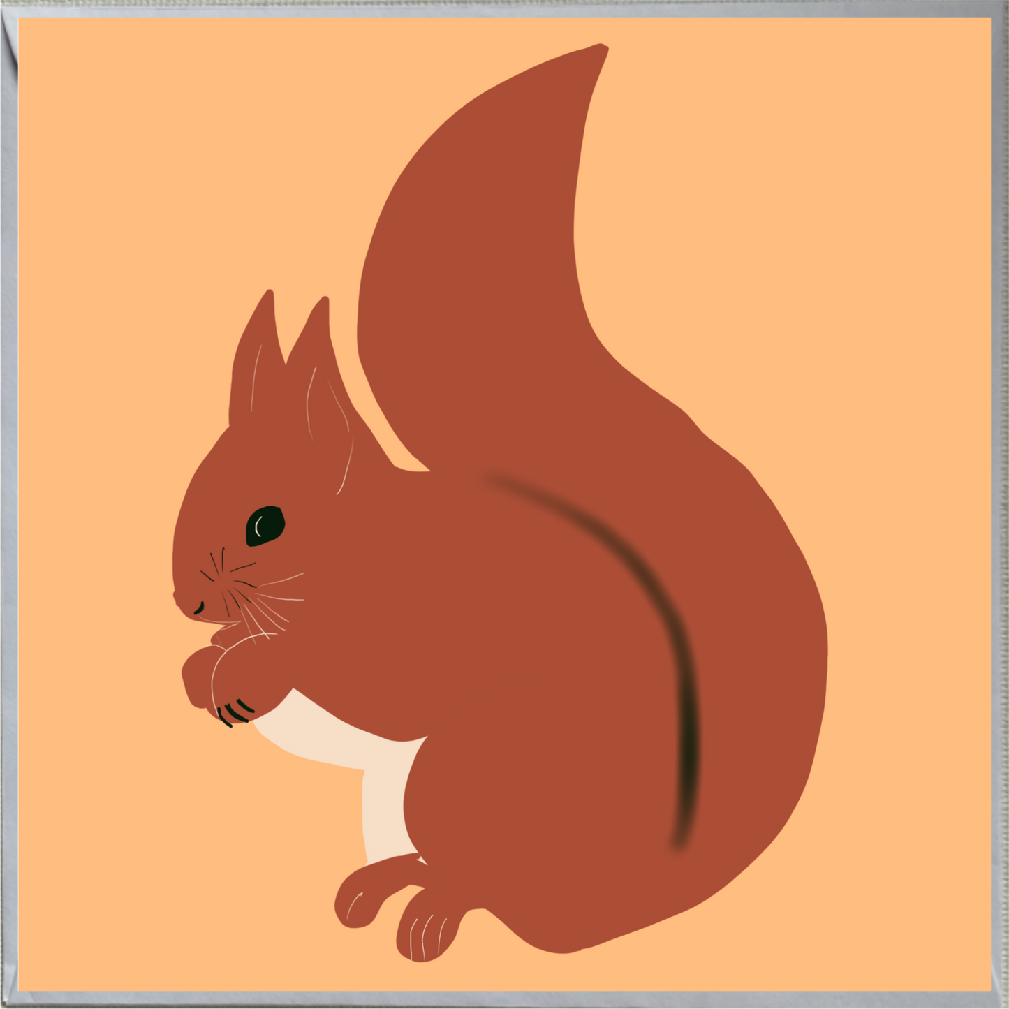 Red Squirrel Design Blank Greeting Card