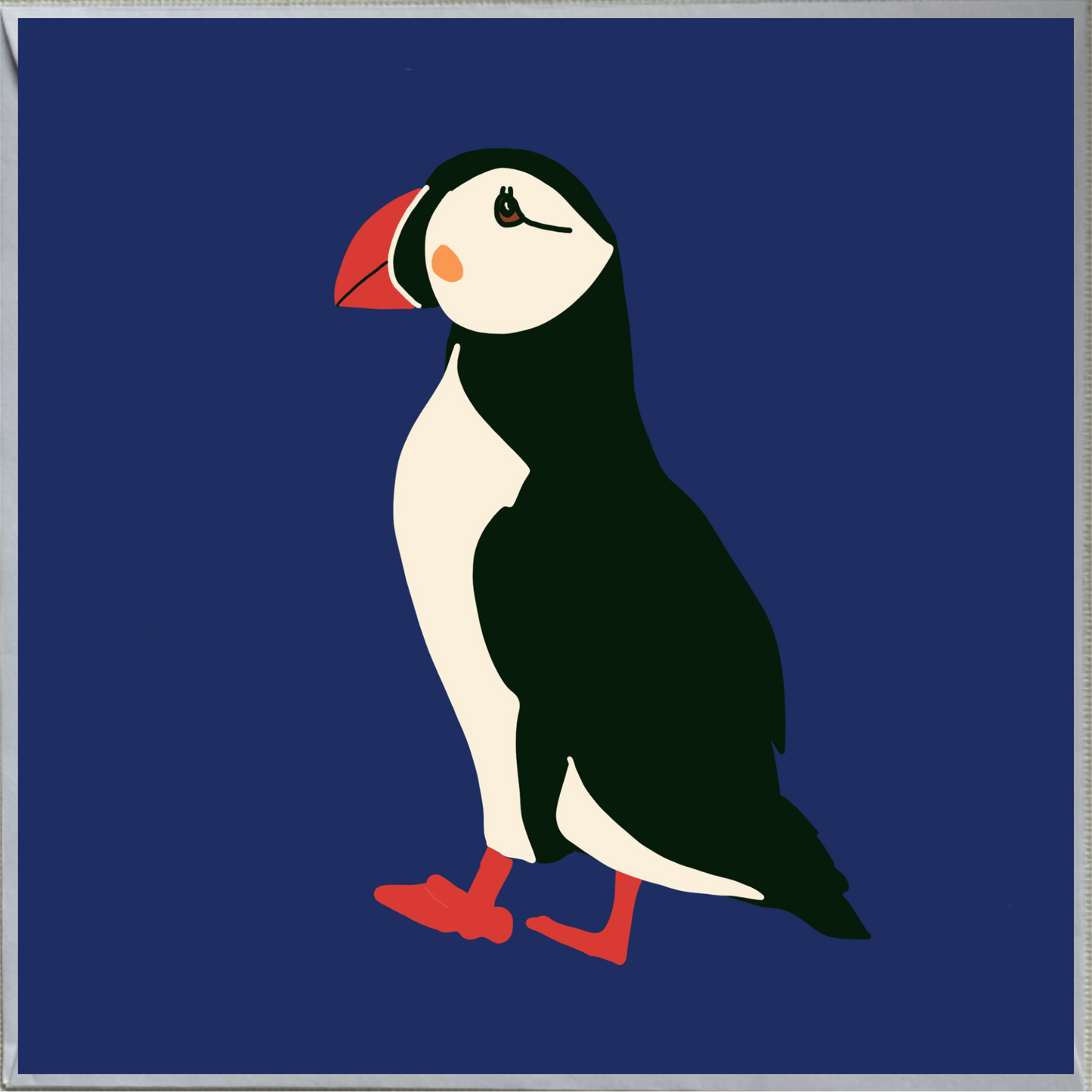 Puffin Design Blank Greeting Card