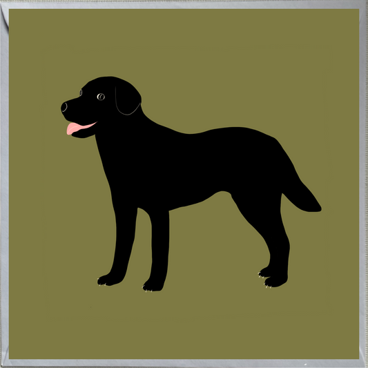 Black Labrador Design Blank Greeting Card