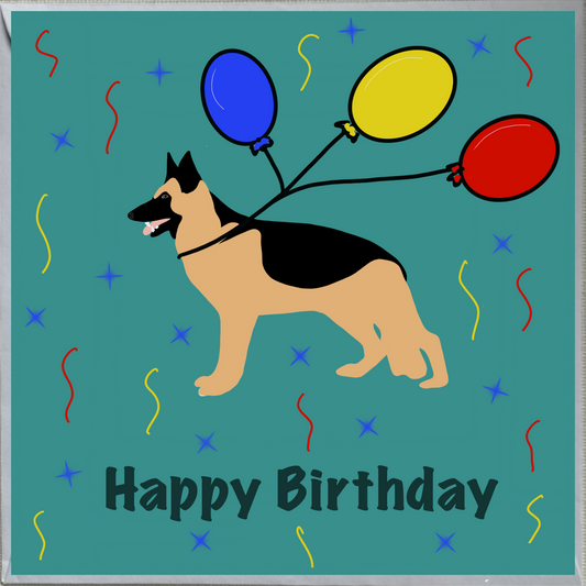 German Shepherd Dog Happy Birthday Card