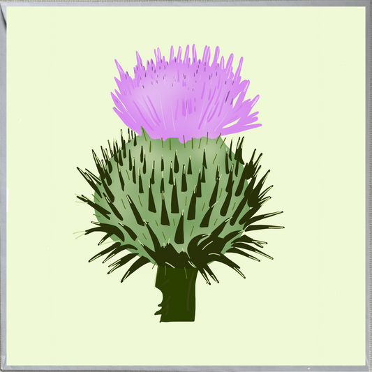 Thistle Design Blank Greetings Card