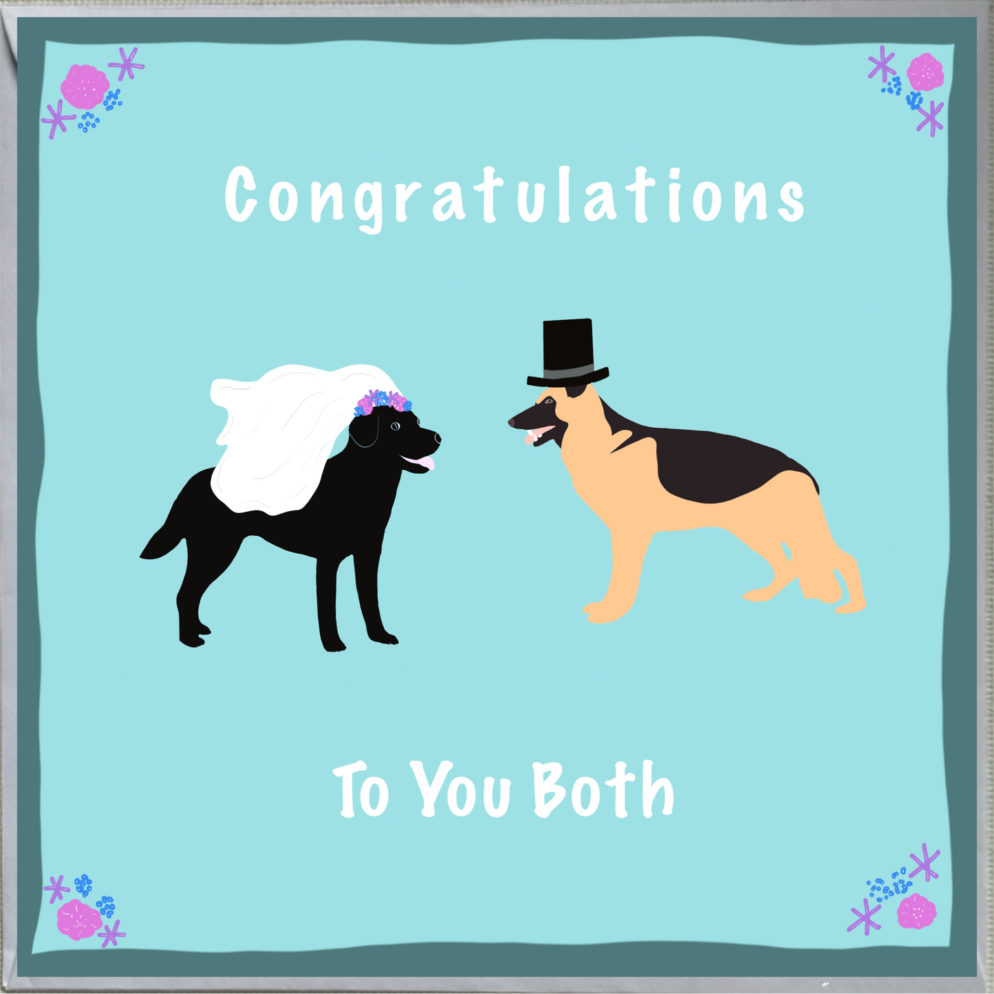 Dog Design Congratulations Greeting Card