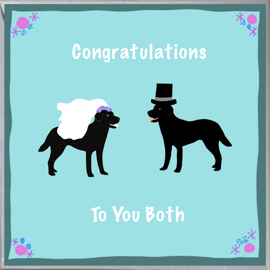 Black Labrador Design Congratulations Greeting Card