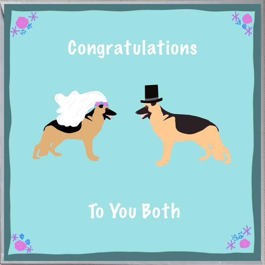 German Shepherd Design Congratulations Greeting Card