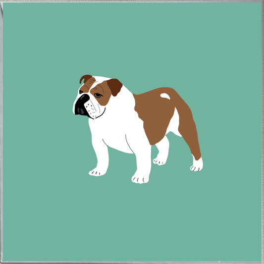 Bulldog Design Blank Greeting Card