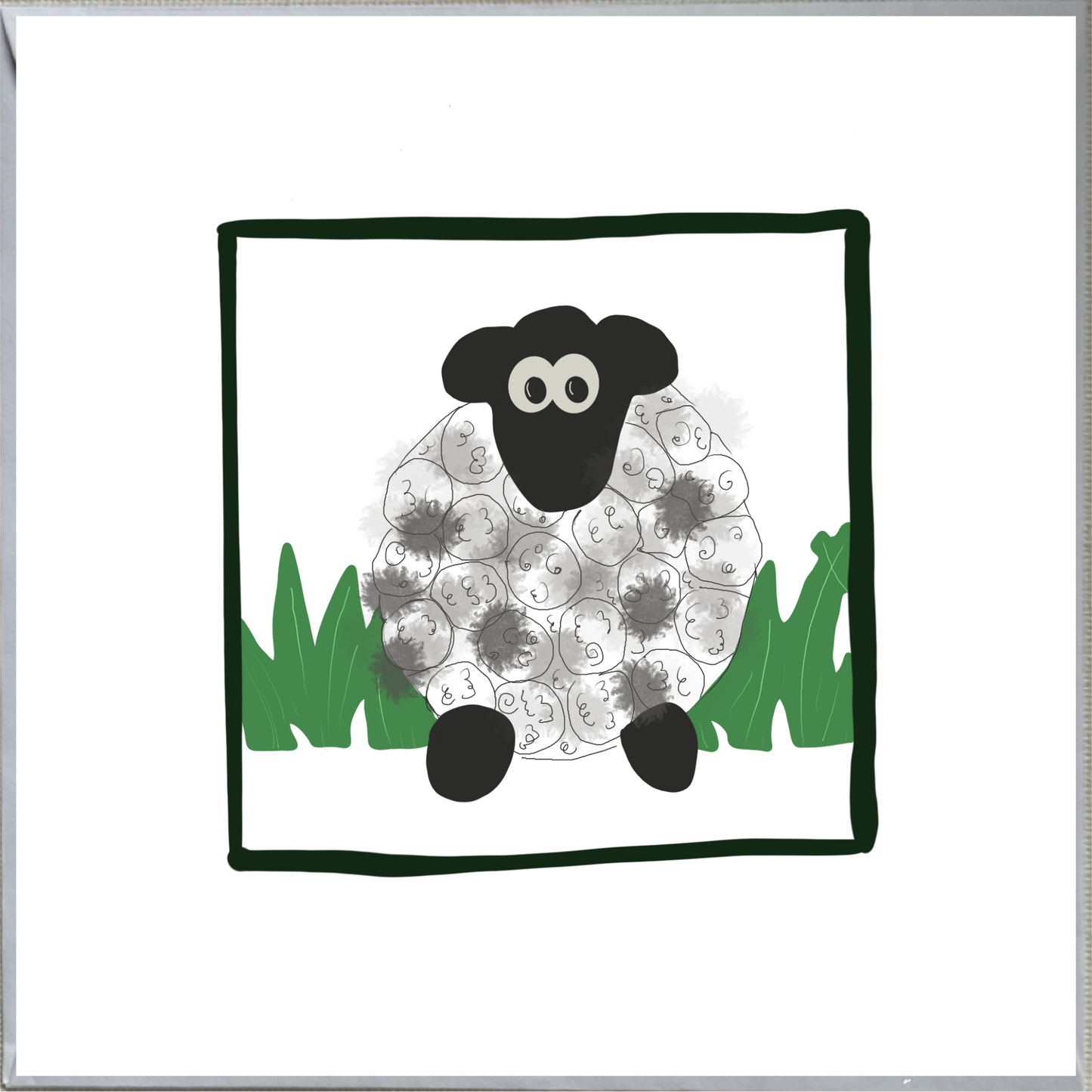 Sheep Design Blank Greeting Card