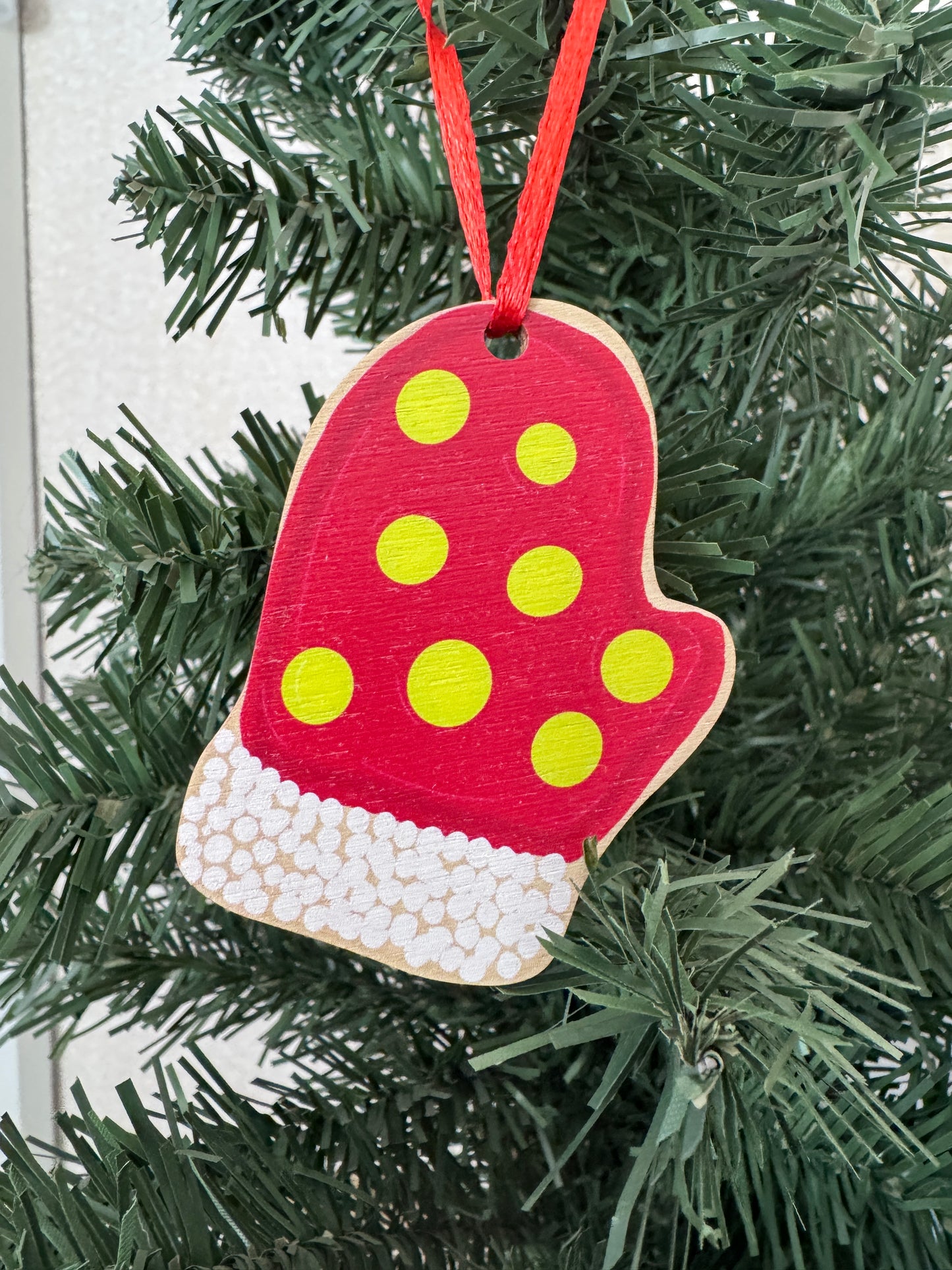Wooden Christmas Decorations, Boxed set of 4 Cookie designs