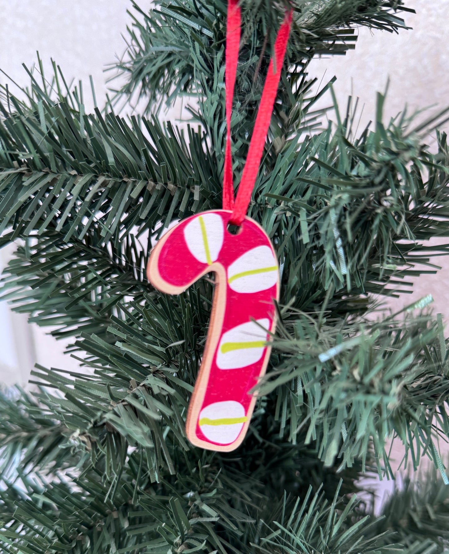 Wooden Christmas Decorations, Boxed set of 4 Cookie designs