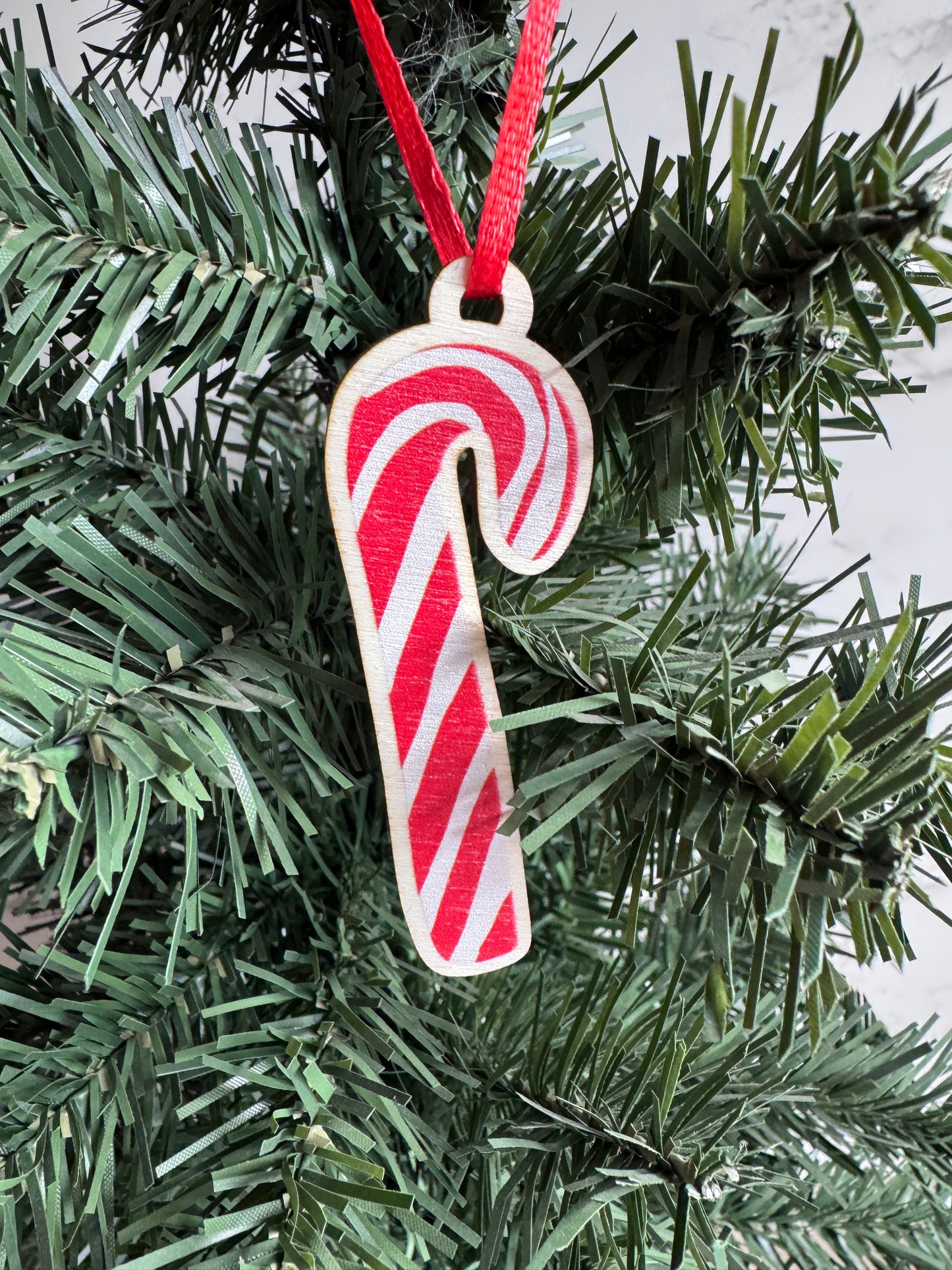 Wooden Christmas Decorations, Boxed set of 4 Christmas designs