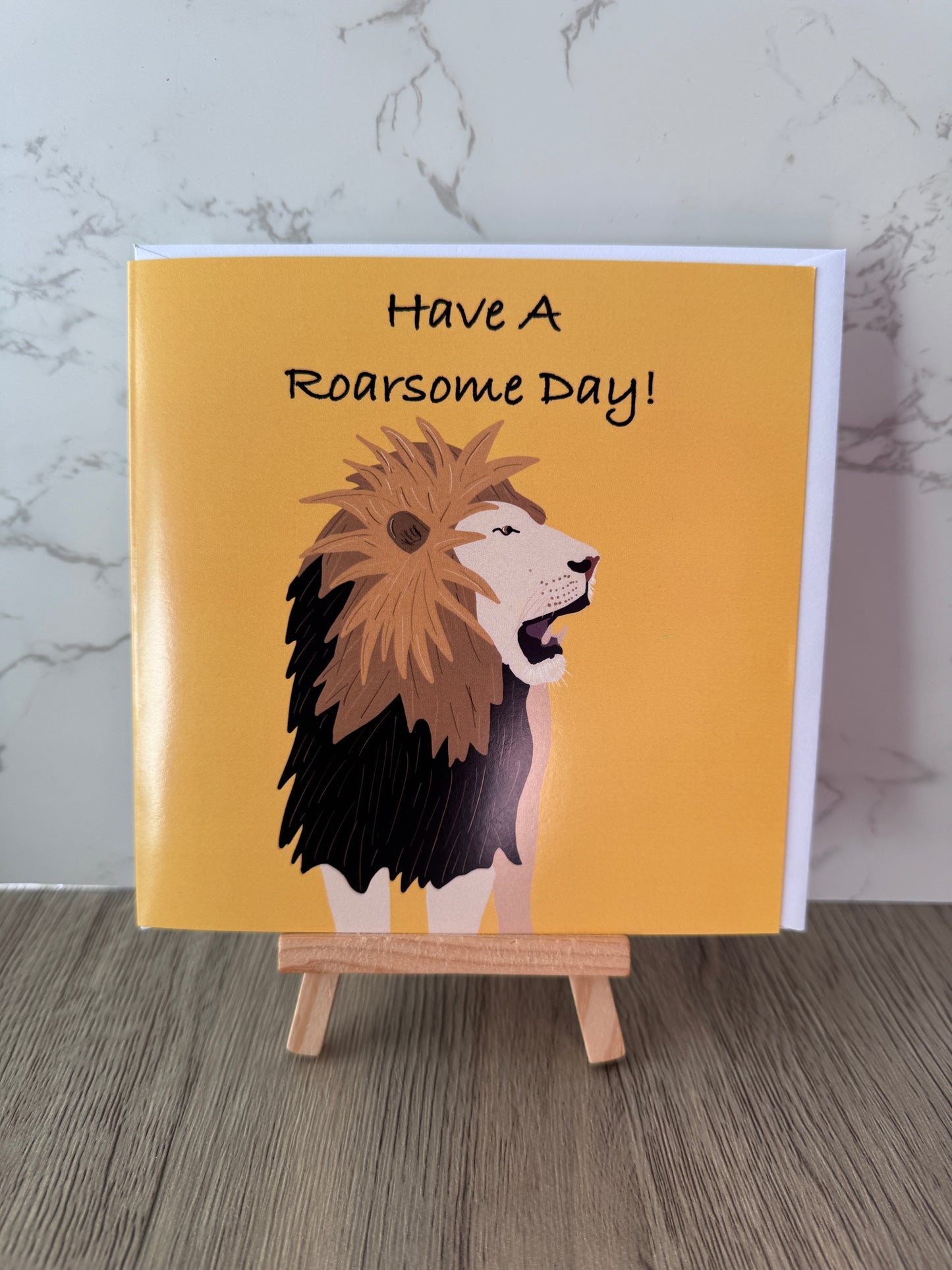 Lion Design Have a Roarsome Day Greeting Card,  Friends, Gift, Men, Women