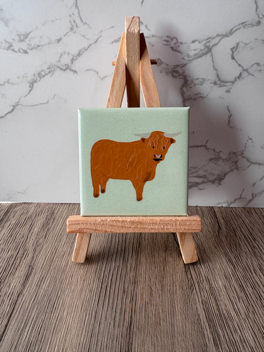 Highland Cow Fridge Magnet