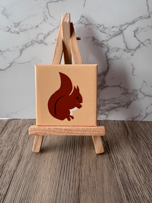 Red Squirrel Fridge Magnet