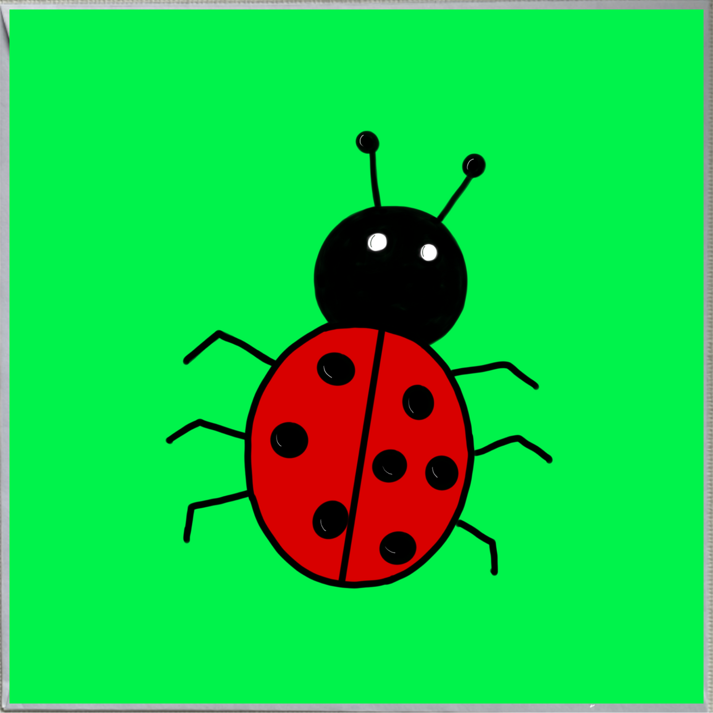 Ladybird Design Blank Greeting Card