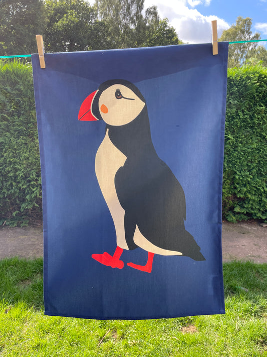 Puffin Design 100% Cotton Tea Towel