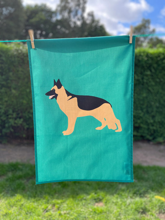 German Shepherd Design 100% Cotton Tea Towel