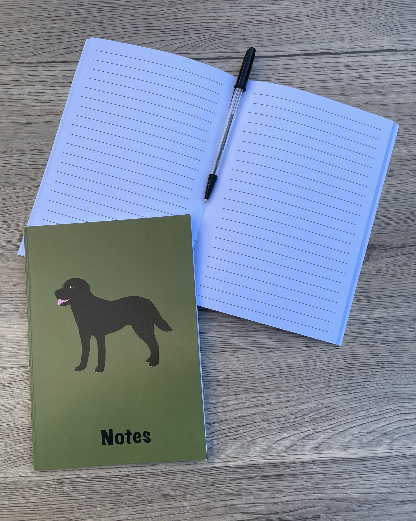 Black Labrador A5 Notebook