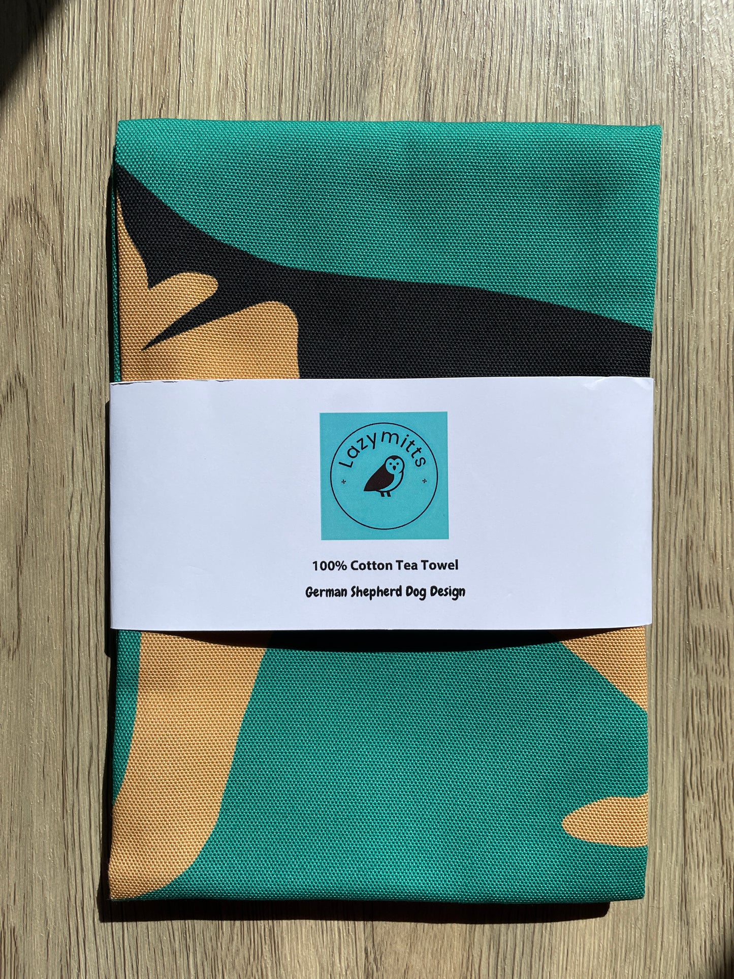 German Shepherd Design 100% Cotton Tea Towel