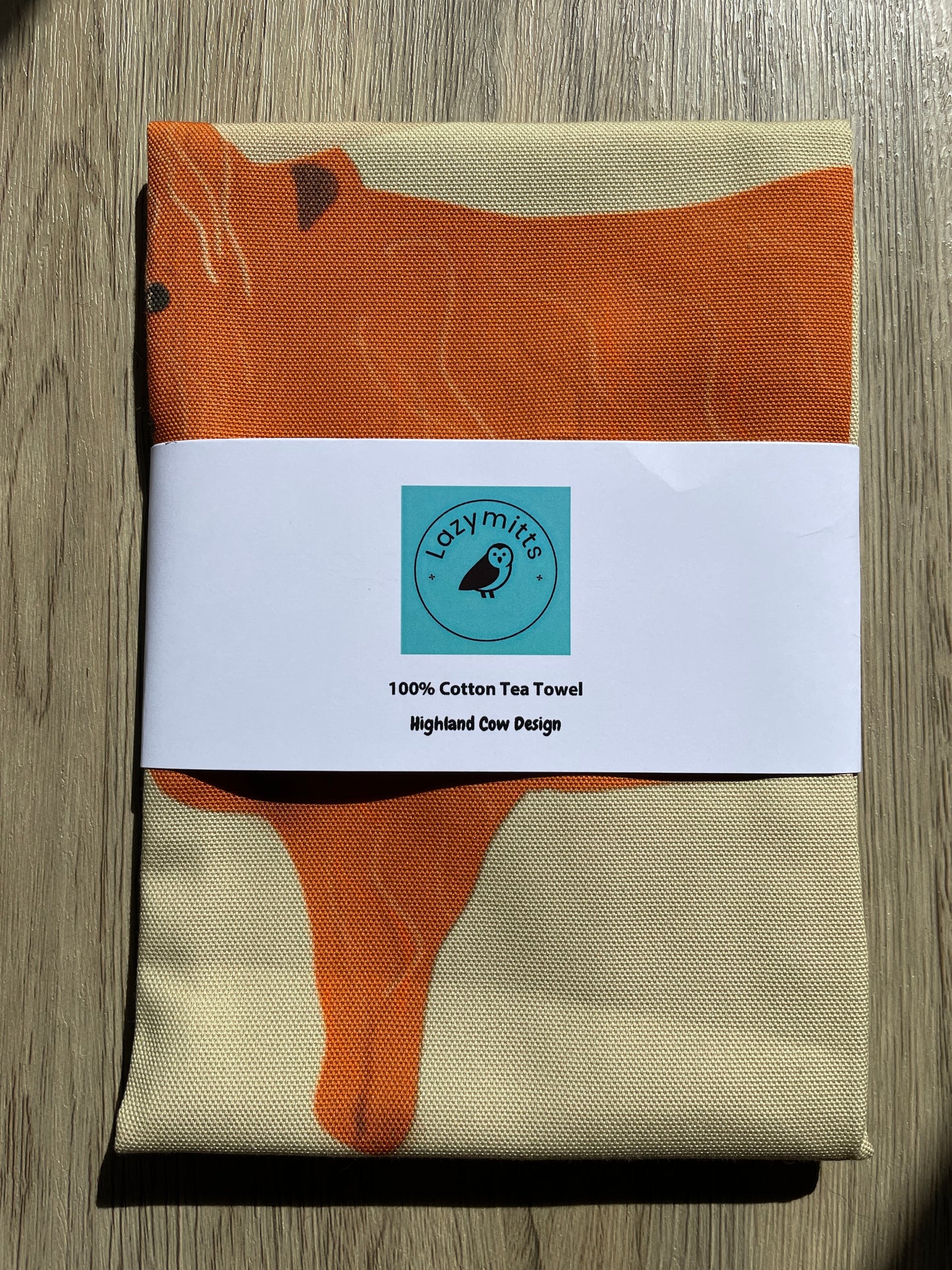 Highland Cow Design 100% Cotton Tea Towel