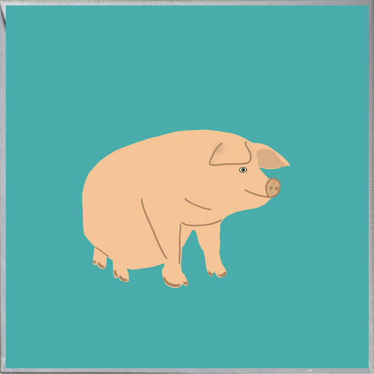 Pig Design Blank Greeting Card