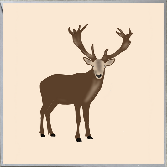 Stag Design Blank Greetings Card