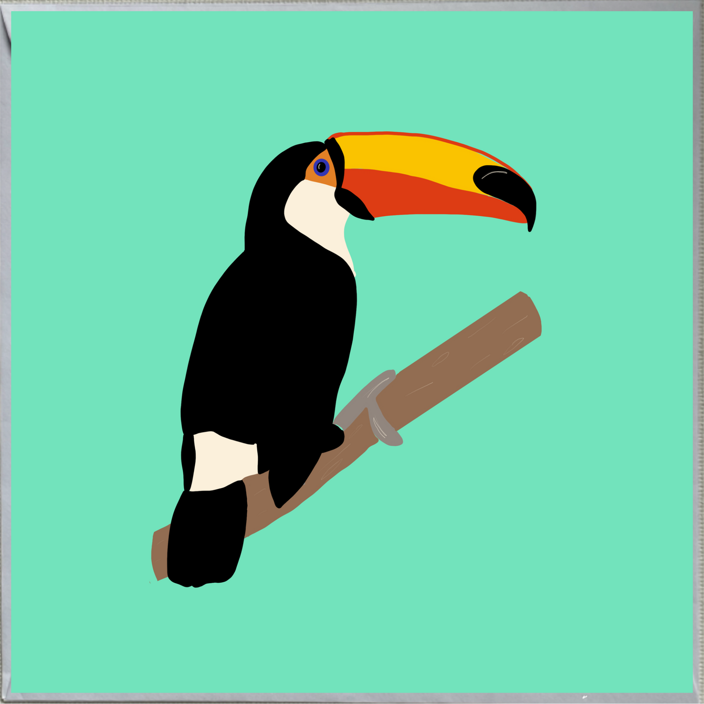 Toucan Design Blank Greeting Card